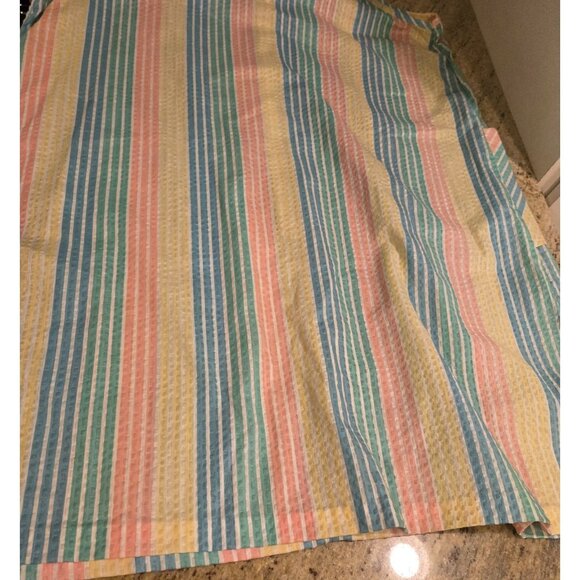 Vtg Lindsay Jordan Pastel Zip up House Coat Robe Sz 24W Button Candy Look Pocket - Picture 14 of 15